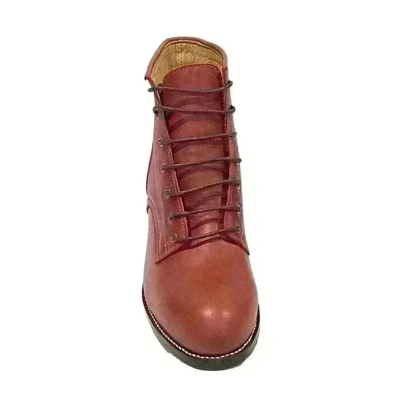 Adelante/Elena Women’s Burgundy/ Pomegranate Leather Lace Up Booties SZ 8B NWOB - Picture 10 of 15